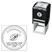 Creëer Uw eigen klassieke monogram retouradres Zelfinktende Stempel (In situ)