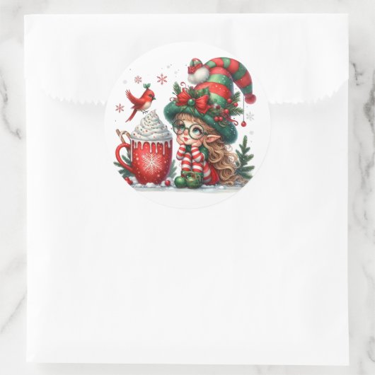 Creëer uw eigen klassieke ronde sticker (Tas)