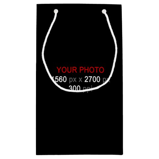 Creëer uw eigen kleine 2 foto's geschenktas klein cadeauzakje (Achterkant)