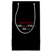 Creëer uw eigen kleine 2 foto's geschenktas klein cadeauzakje (Voorkant)