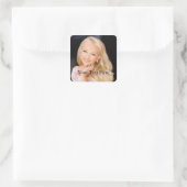 Creëer uw eigen kleur foto stickers! vierkante sticker (Tas)