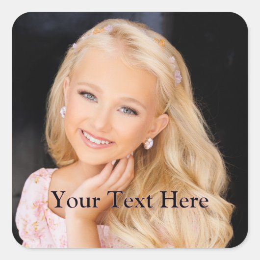 Creëer uw eigen kleur foto stickers! vierkante sticker (Voorkant)