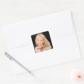 Creëer uw eigen kleur foto stickers! vierkante sticker (Envelop)