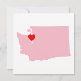 Creëer Uw Eigen Kleur Washington Bruiloft Kaart