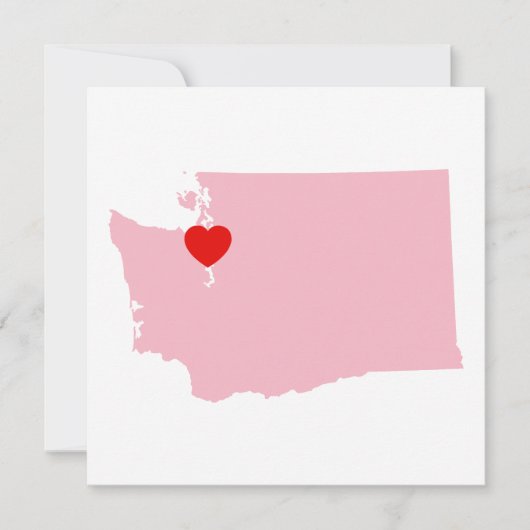 Creëer Uw Eigen Kleur Washington Bruiloft Kaart (Voorkant)