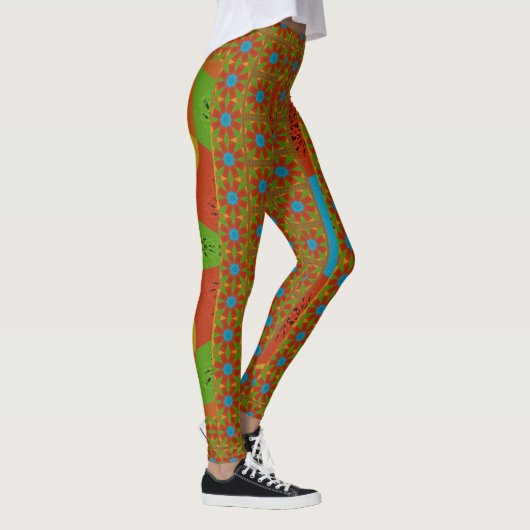 Creëer Uw Eigen  Kleuren Polka Dot Leggings (Rechts)