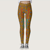 Creëer Uw Eigen  Kleuren Polka Dot Leggings (Voorkant)