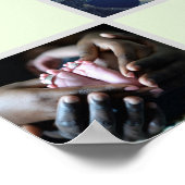 Creëer Uw eigen kleurenfoto's Mint Aangepaste kleu Poster (Hoek)