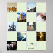 Creëer Uw eigen kleurenfoto's Mint Aangepaste kleu Poster (Voorkant)