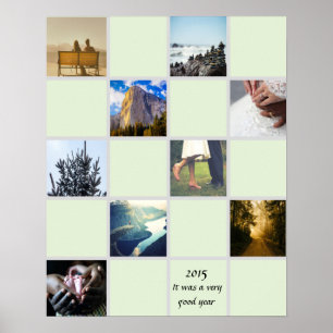 Creëer Uw eigen kleurenfoto's Mint Aangepaste kleu Poster