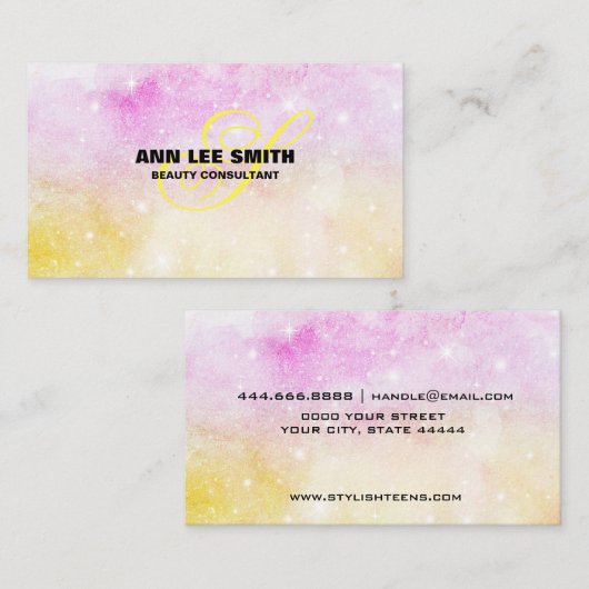 Creëer Uw eigen Kleurrijke Aangepaste Gepersonalis Visitekaartje (Voorkant / Achterkant)