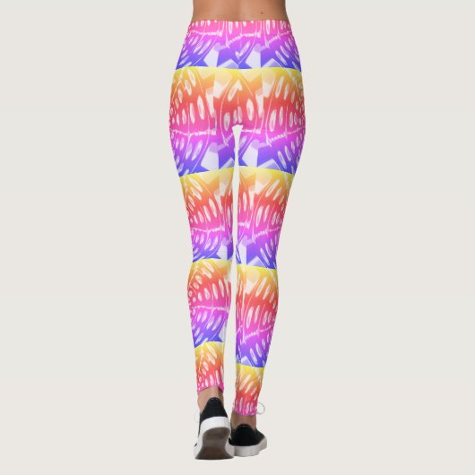 Creëer Uw eigen kleurrijke All-over Print Leggings (Achterkant)