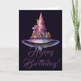 Creëer Uw eigen kleurrijke Bejeweled Witch Pet Feestdagen Kaart