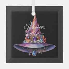 Creëer Uw eigen kleurrijke Bejeweled Witch Pet Glas Ornament