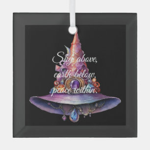 Creëer Uw eigen kleurrijke Bejeweled Witch Pet Glas Ornament