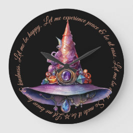 Creëer Uw eigen kleurrijke Bejeweled Witch Pet Grote Klok