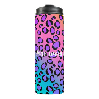 Creëer Uw eigen kleurrijke cheetah print Thermosbeker