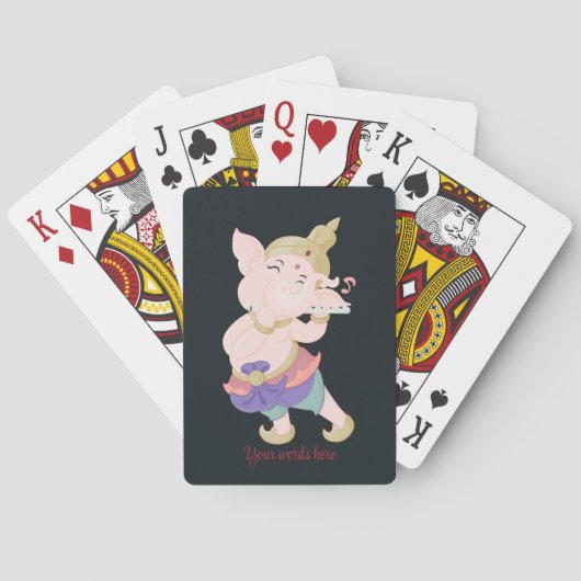 Creëer Uw eigen kleurrijke Ganesh fluit Pokerkaarten (Achterkant)