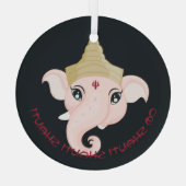 Creëer Uw eigen kleurrijke Ganesh Glas Ornament (Achterkant)