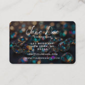 Creëer uw eigen kleurrijke iriserende juwelen visitekaartje (Achterkant)