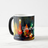 Creëer Uw eigen kleurrijke kerstbomen Magische Mok (Voorkant links)