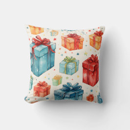 Creëer Uw eigen kleurrijke kerstdozen en -bogen Kussen