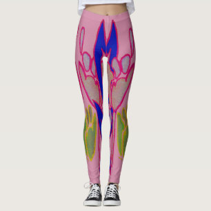 Creëer uw eigen kleurrijke koraalkleding florale leggings