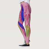 Creëer uw eigen kleurrijke koraalkleding florale leggings (Links)