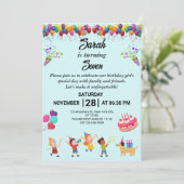 Creëer uw eigen kleurrijke verjaardagsfeestje uitn kaart (Staand voorkant)