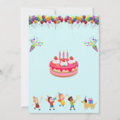 Creëer uw eigen kleurrijke verjaardagsfeestje uitn kaart (Achterkant)