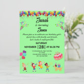 Creëer uw eigen kleurrijke verjaardagsfeestje uitn kaart (Staand voorkant)