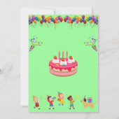 Creëer uw eigen kleurrijke verjaardagsfeestje uitn kaart (Achterkant)