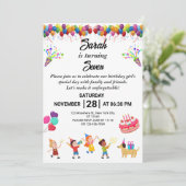 Creëer uw eigen kleurrijke verjaardagsfeestje uitn kaart (Staand voorkant)