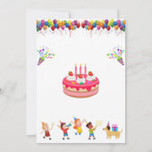 Creëer uw eigen kleurrijke verjaardagsfeestje uitn kaart (Achterkant)