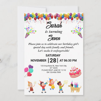 Creëer uw eigen kleurrijke verjaardagsfeestje uitn kaart