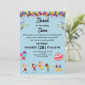 Creëer uw eigen kleurrijke verjaardagsfeestje uitn kaart (Staand voorkant)