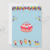 Creëer uw eigen kleurrijke verjaardagsfeestje uitn kaart (Achterkant)