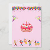 Creëer uw eigen kleurrijke verjaardagsfeestje uitn kaart (Achterkant)