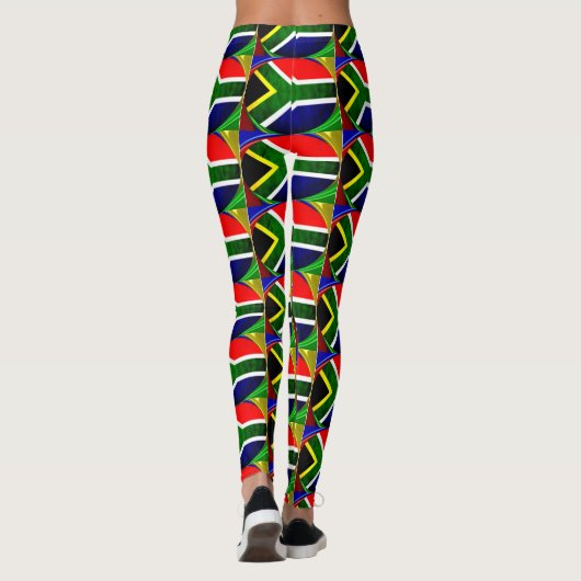 Creëer Uw eigen kleurrijke Zuid-Afrikaanse afdrukk Leggings (Achterkant)