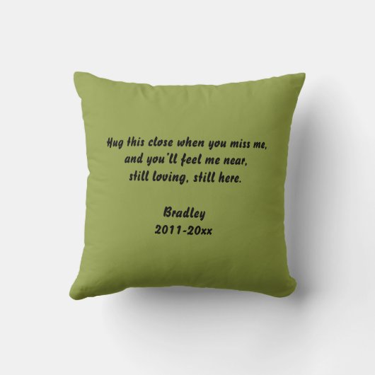 Creëer Uw eigen Knuffel Me Pet Memorial Sierkussen (Achterkant)