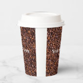 Creëer Uw eigen koffiebonenpatroon Papieren Bekers (Links)