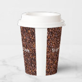 Creëer Uw eigen koffiebonenpatroon Papieren Bekers (Rechts)