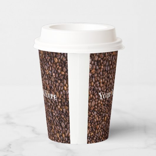 Creëer Uw eigen koffiebonenpatroon Papieren Bekers (Rechts)