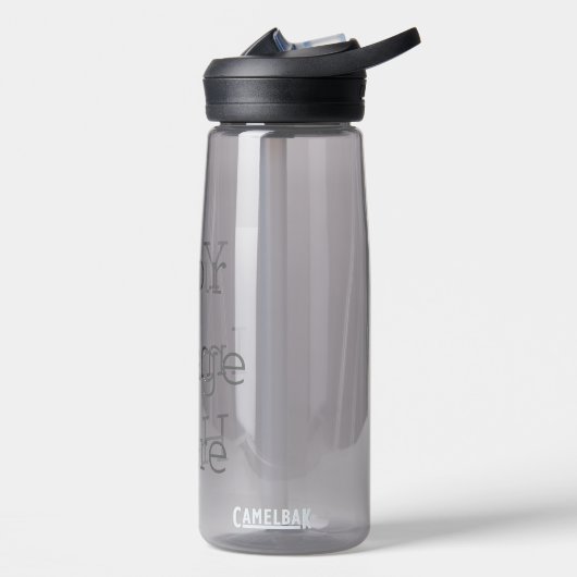 Personaliseerbare Waterfles Stijl: CamelBak Eddy®, Maat: Waterfles (739 ml), Kleur: Houtskool (Links)