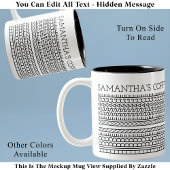 Creëer Uw eigen korte verborgen boodschap 148BW ni Tweekleurige Koffiemok