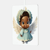 Creëer uw eigen kostbare kerstengel metalen ornament (Voorkant links)