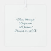 Creëer uw eigen kostbare kerstengel metalen ornament (Achterkant)