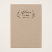 Creëer uw eigen Kraft Jewelry Earring Display Kaar Visitekaartje (Voorkant)