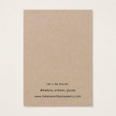 Creëer uw eigen Kraft Jewelry Earring Display Kaar Visitekaartje (Achterkant)