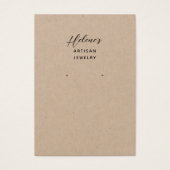 Creëer uw eigen Kraft Jewelry Earring Display Kaar Visitekaartje (Voorkant)
